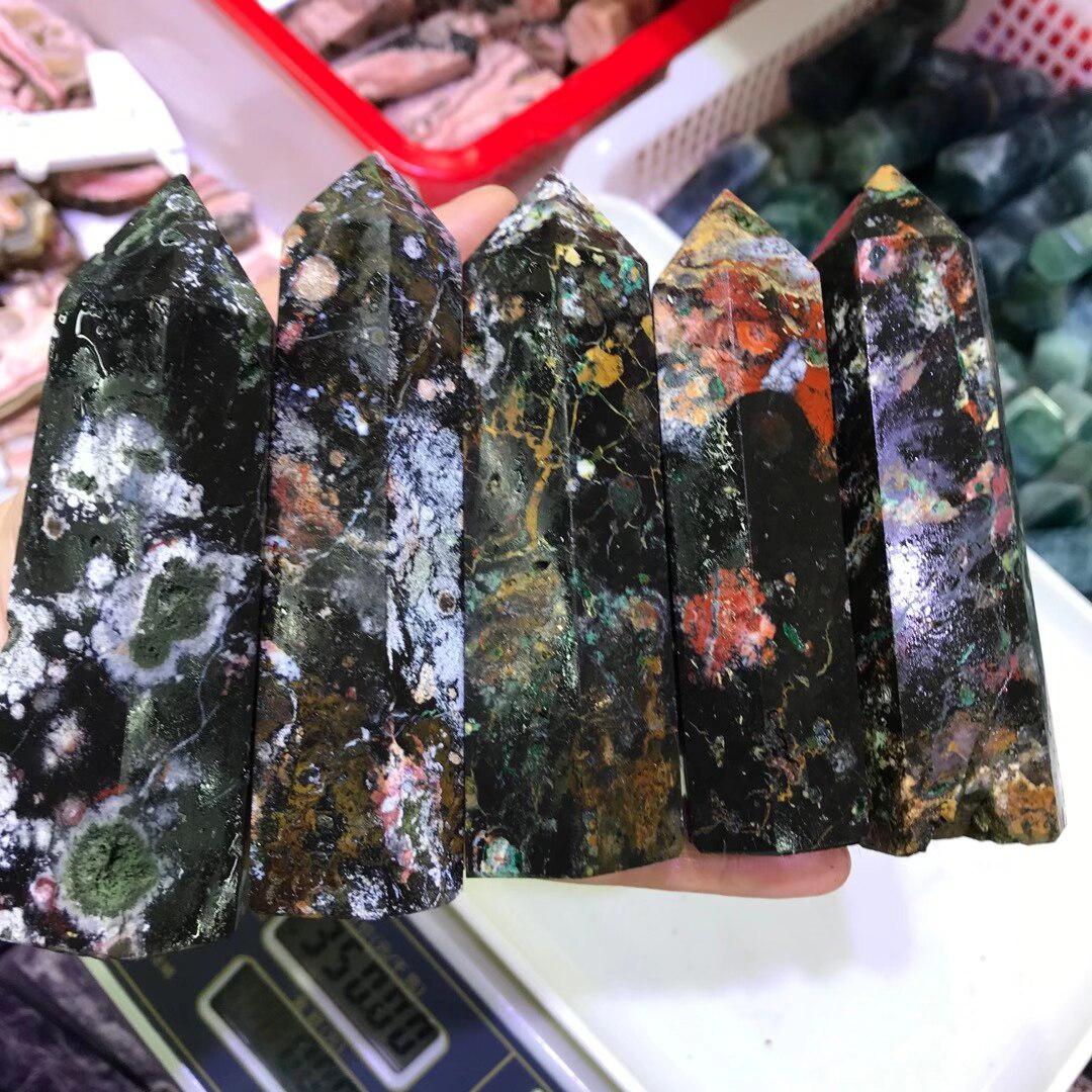 Ocean Jasper Crystal Tower