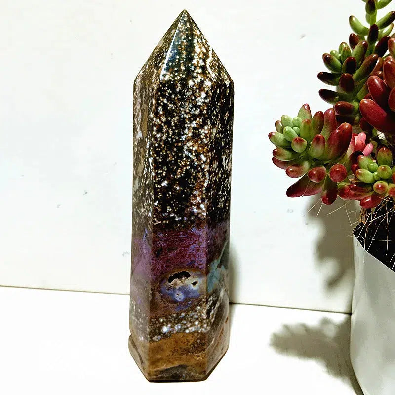 Ocean Jasper Druzy Tower