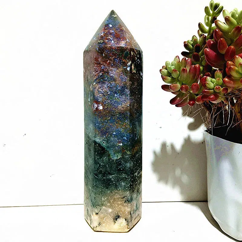 Ocean Jasper Druzy Tower