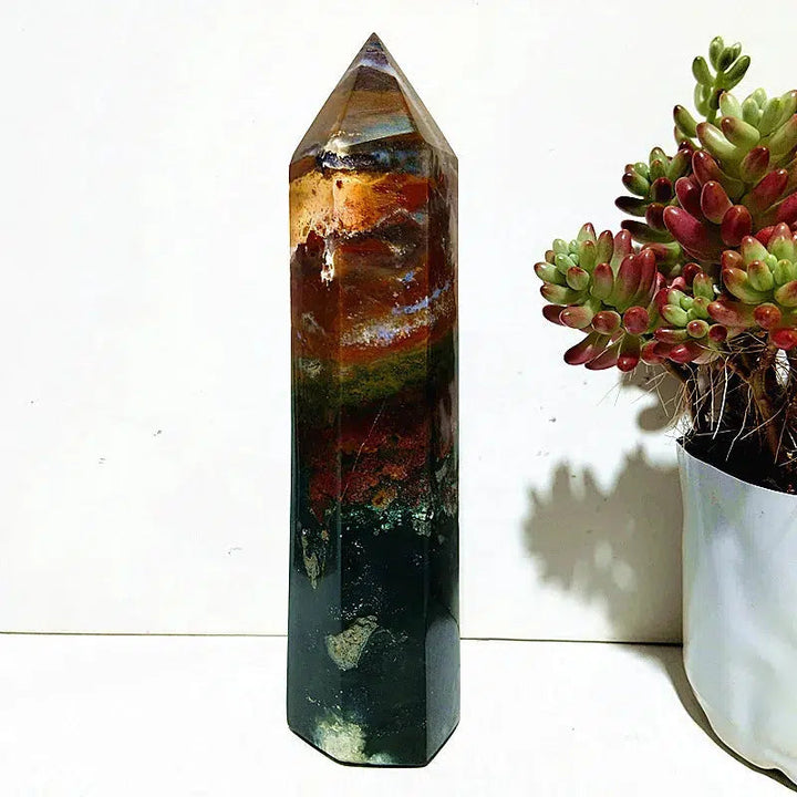 Ocean Jasper Druzy Tower