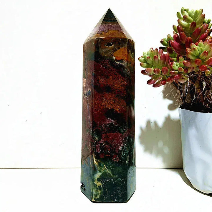 Ocean Jasper Druzy Tower