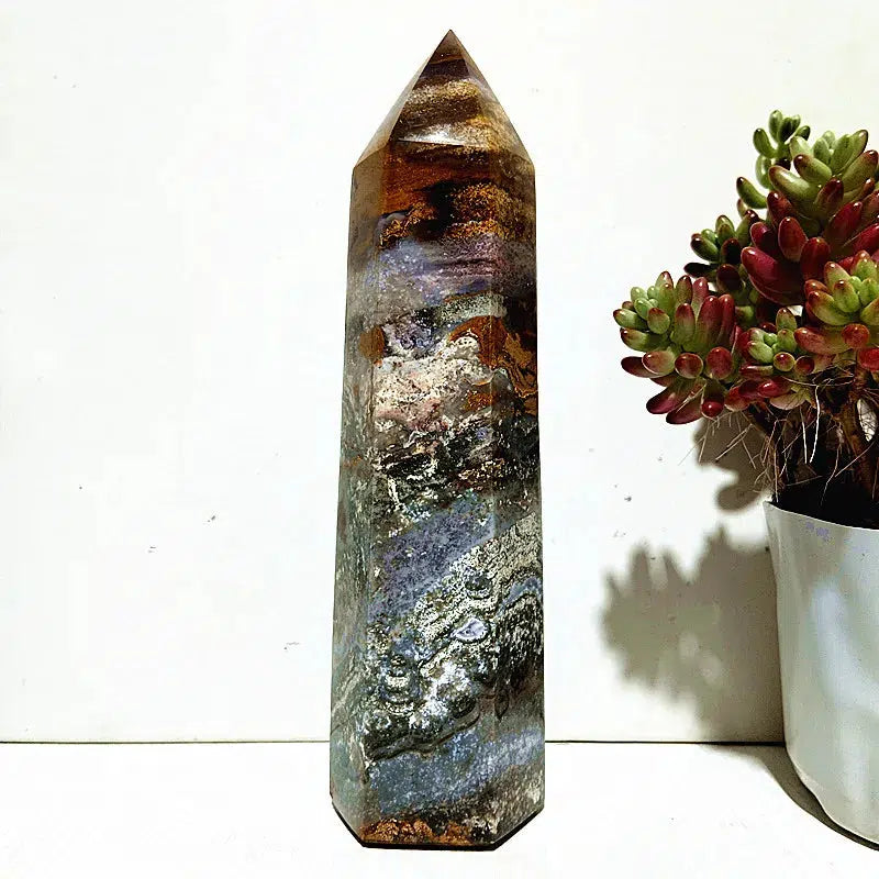 Ocean Jasper Druzy Tower