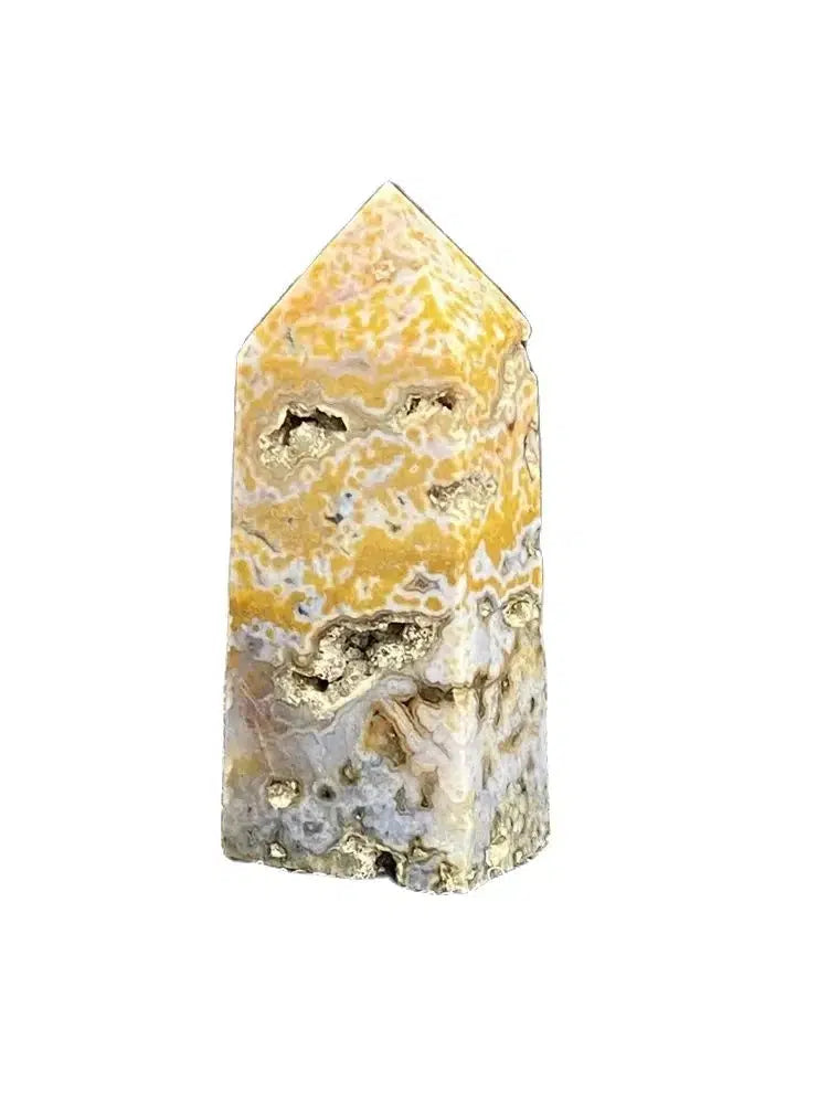 Ocean Jasper Four Side Crystal Tower