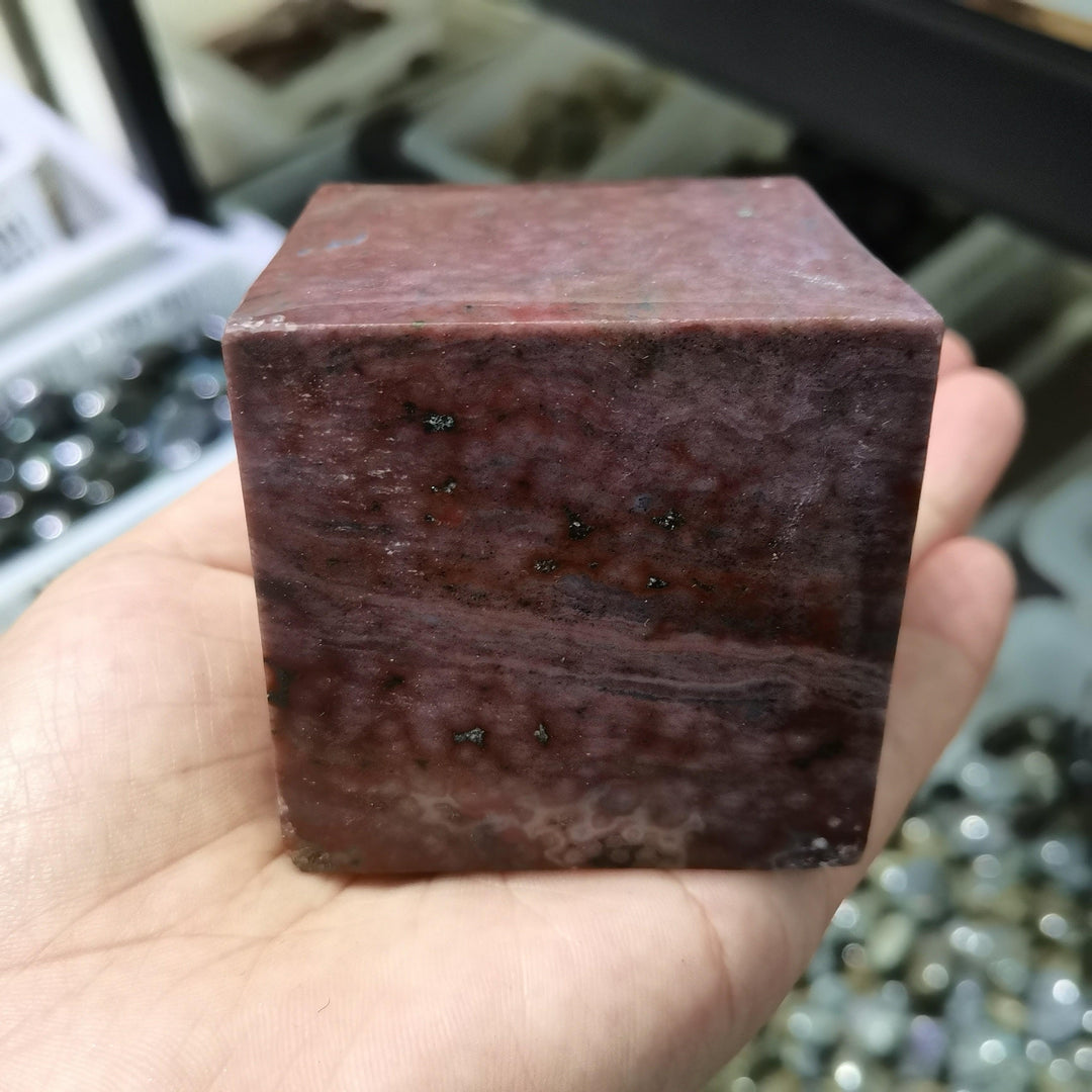 Ocean Jasper Heptahedron Cube