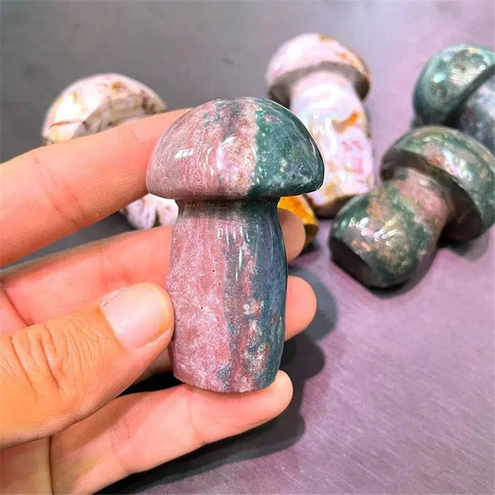 Ocean Jasper Mushroom Carving