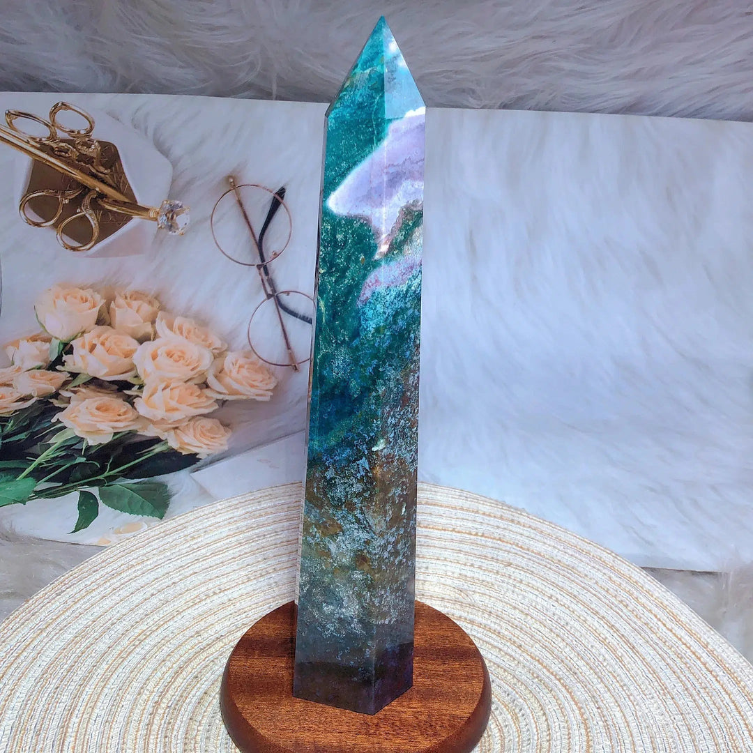 Ocean Jasper Polygon Tower