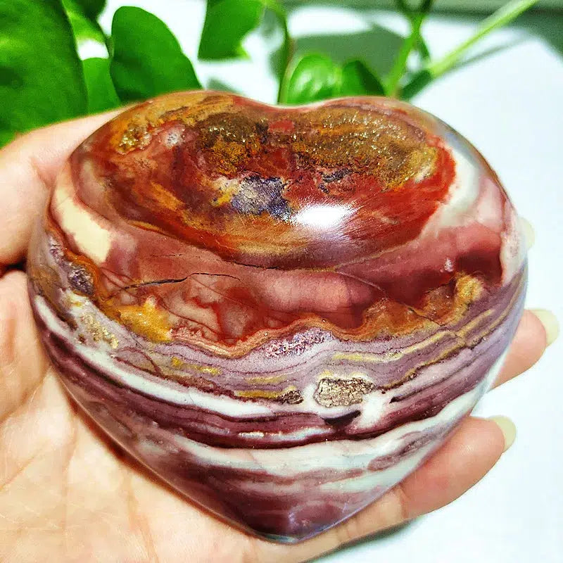 Ocean Jasper Puffy Heart