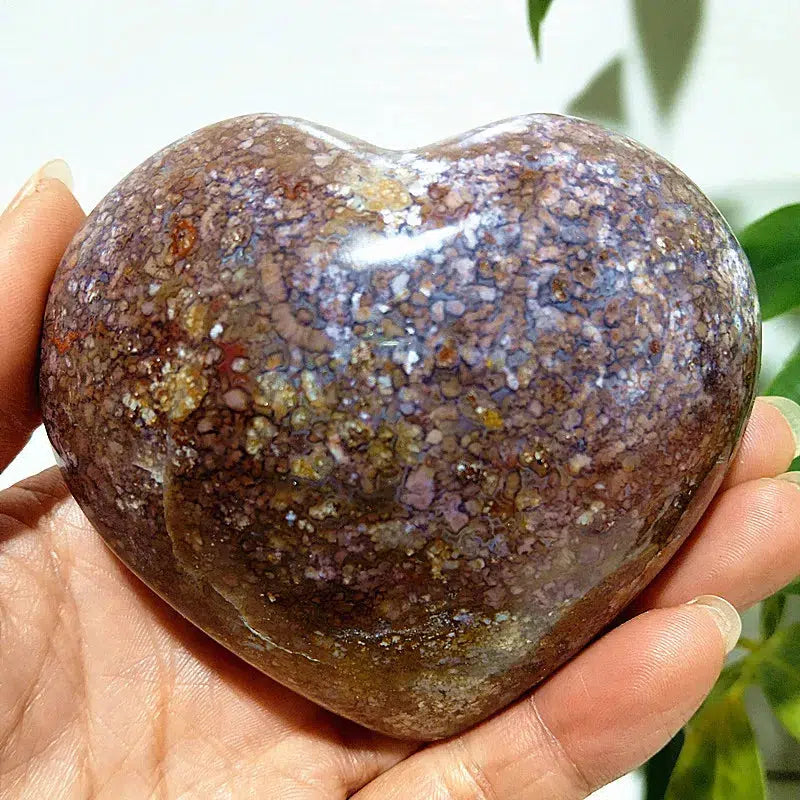 Ocean Jasper Puffy Heart