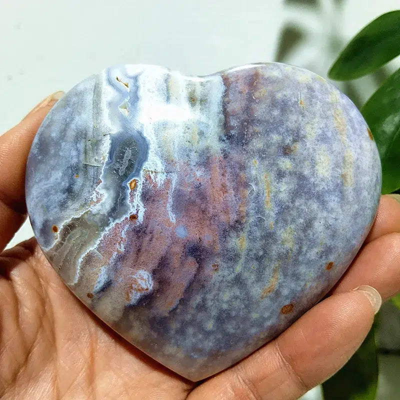 Ocean Jasper Puffy Heart