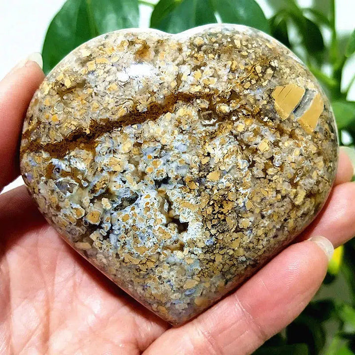 Ocean Jasper Puffy Heart