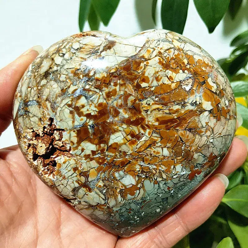 Ocean Jasper Puffy Heart