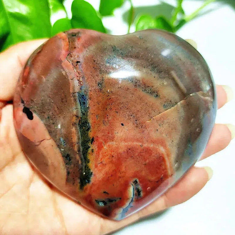 Ocean Jasper Puffy Heart