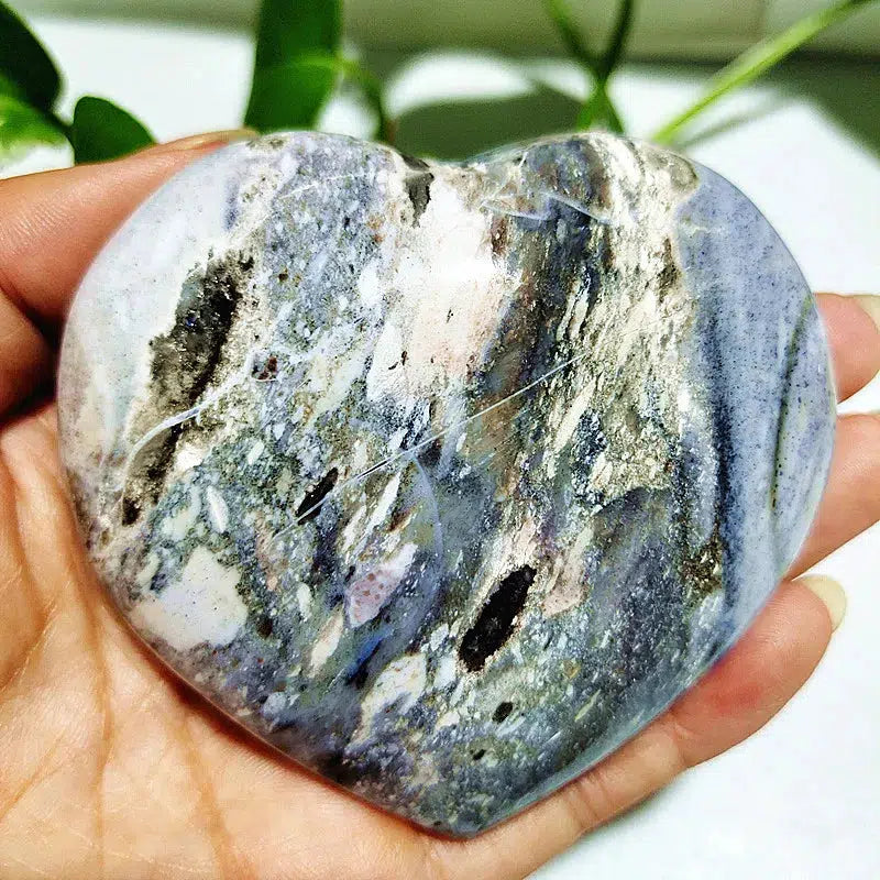 Ocean Jasper Puffy Heart