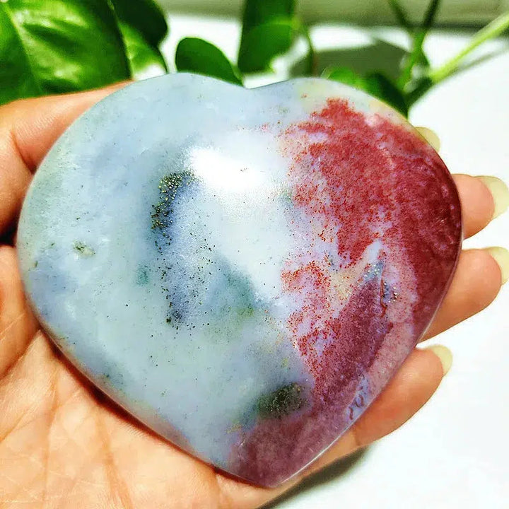 Ocean Jasper Puffy Heart