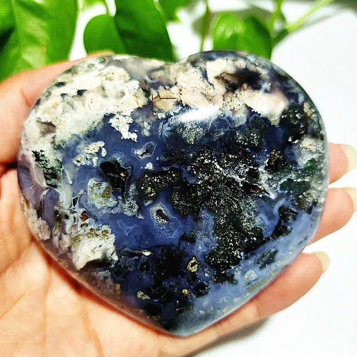 Ocean Jasper Puffy Heart