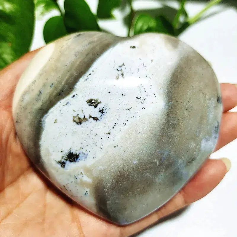 Ocean Jasper Puffy Heart