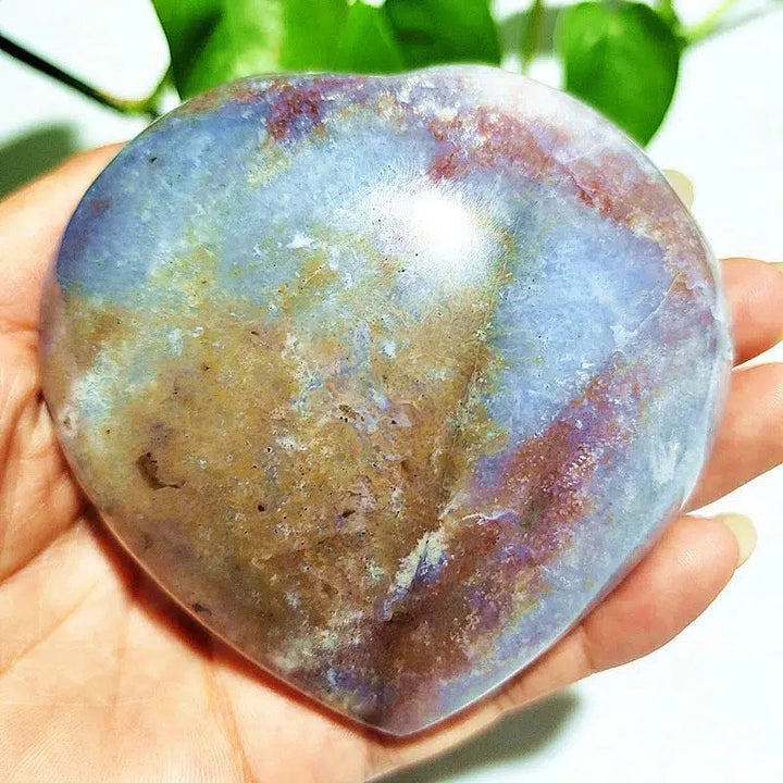 Ocean Jasper Puffy Heart