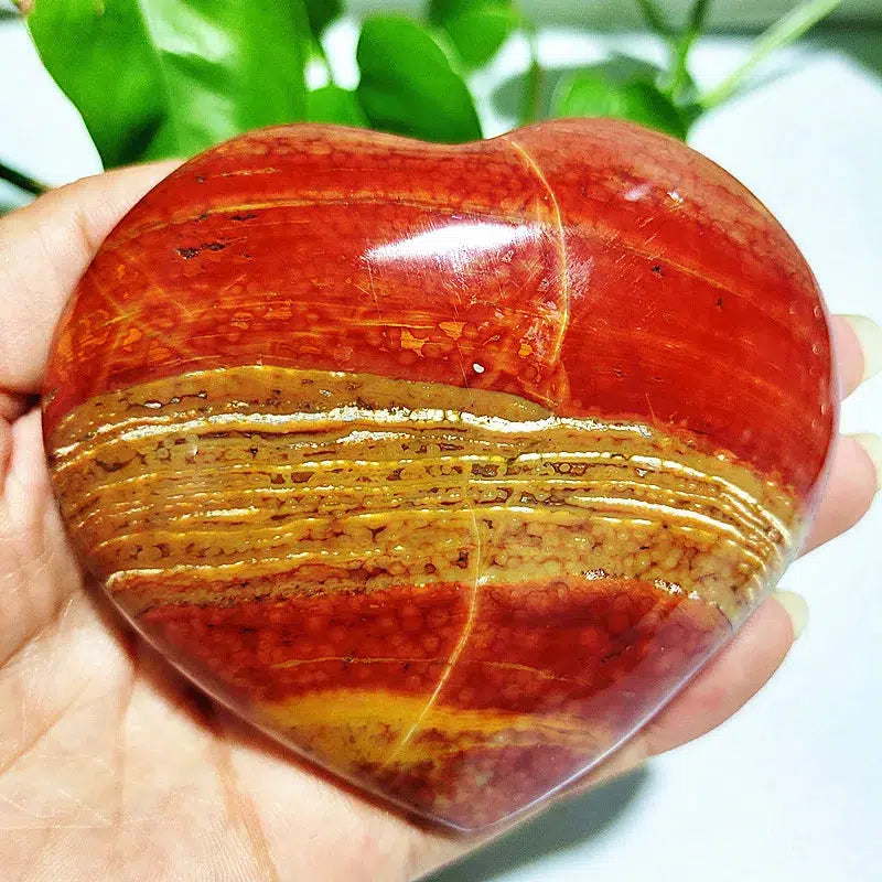 Ocean Jasper Puffy Heart