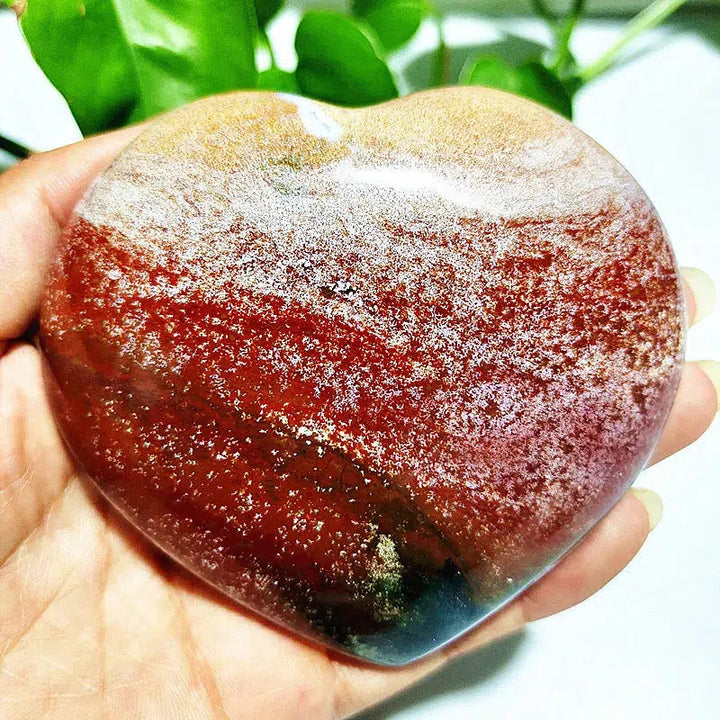 Ocean Jasper Puffy Heart