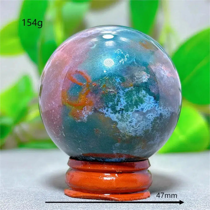 Ocean Jasper Sphere + Stand