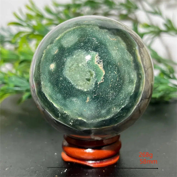 Ocean Jasper Sphere + Stand