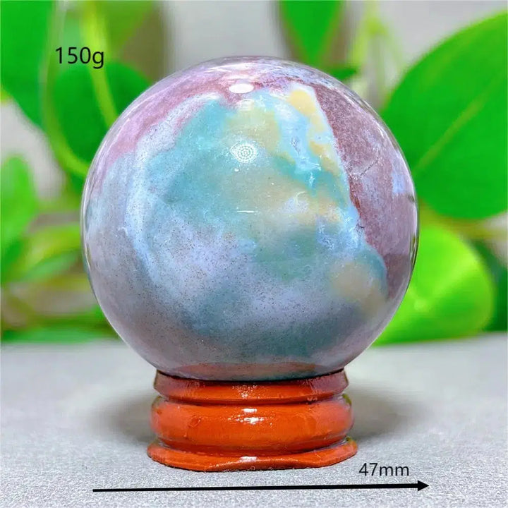 Ocean Jasper Sphere + Stand