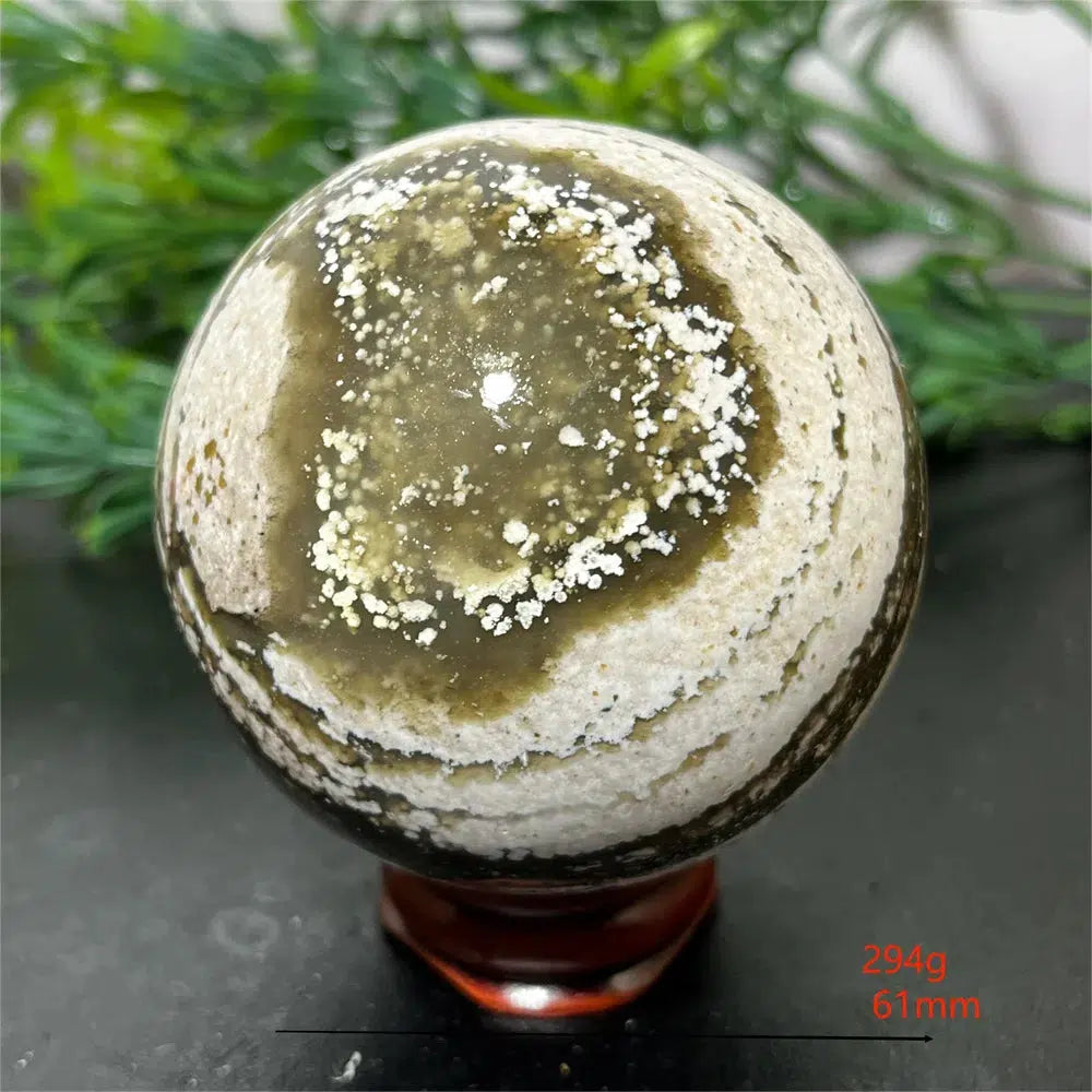 Ocean Jasper Sphere + Stand