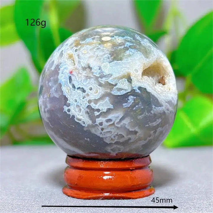 Ocean Jasper Sphere + Stand