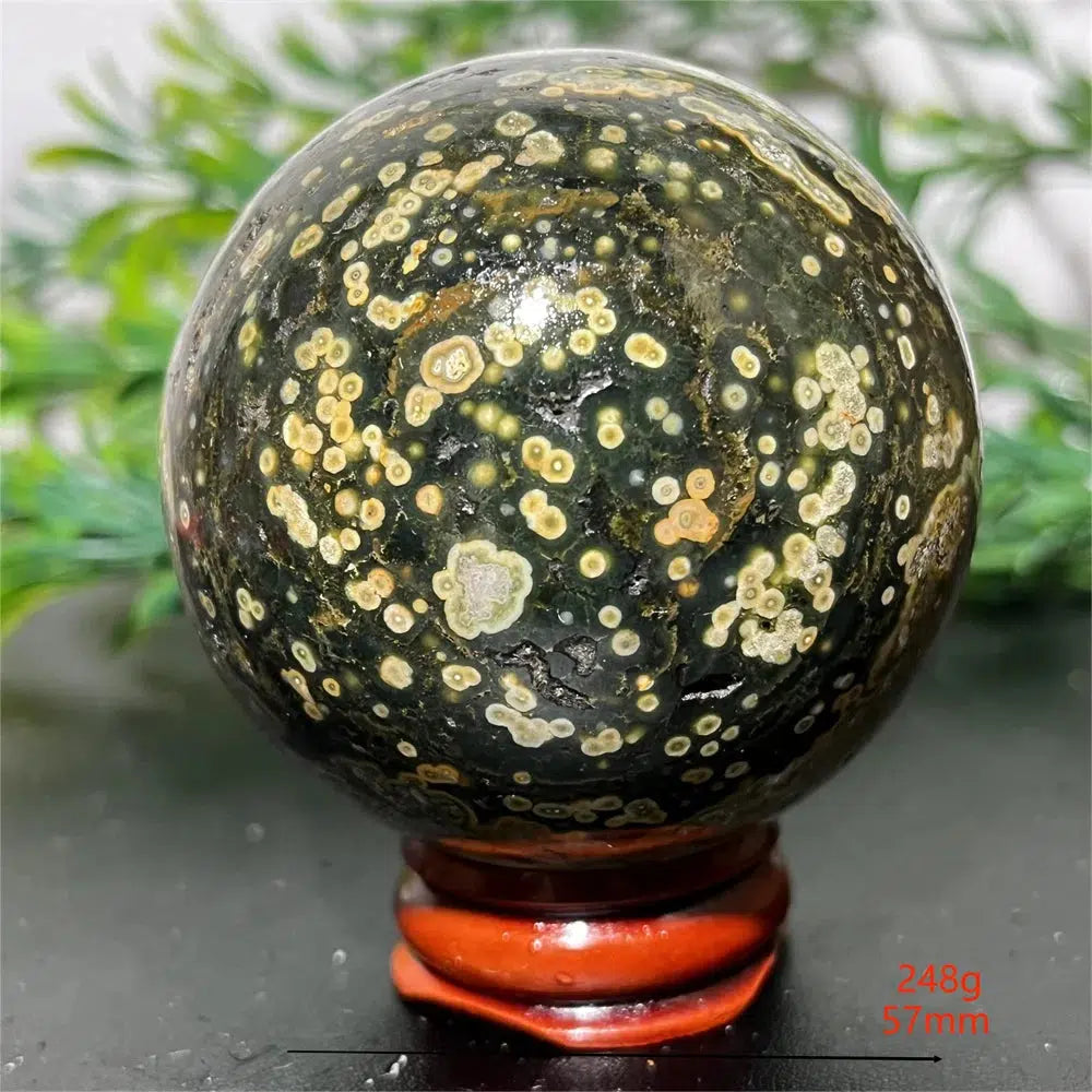 Ocean Jasper Sphere + Stand