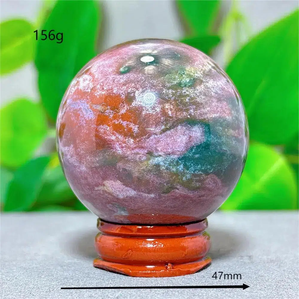 Ocean Jasper Sphere + Stand