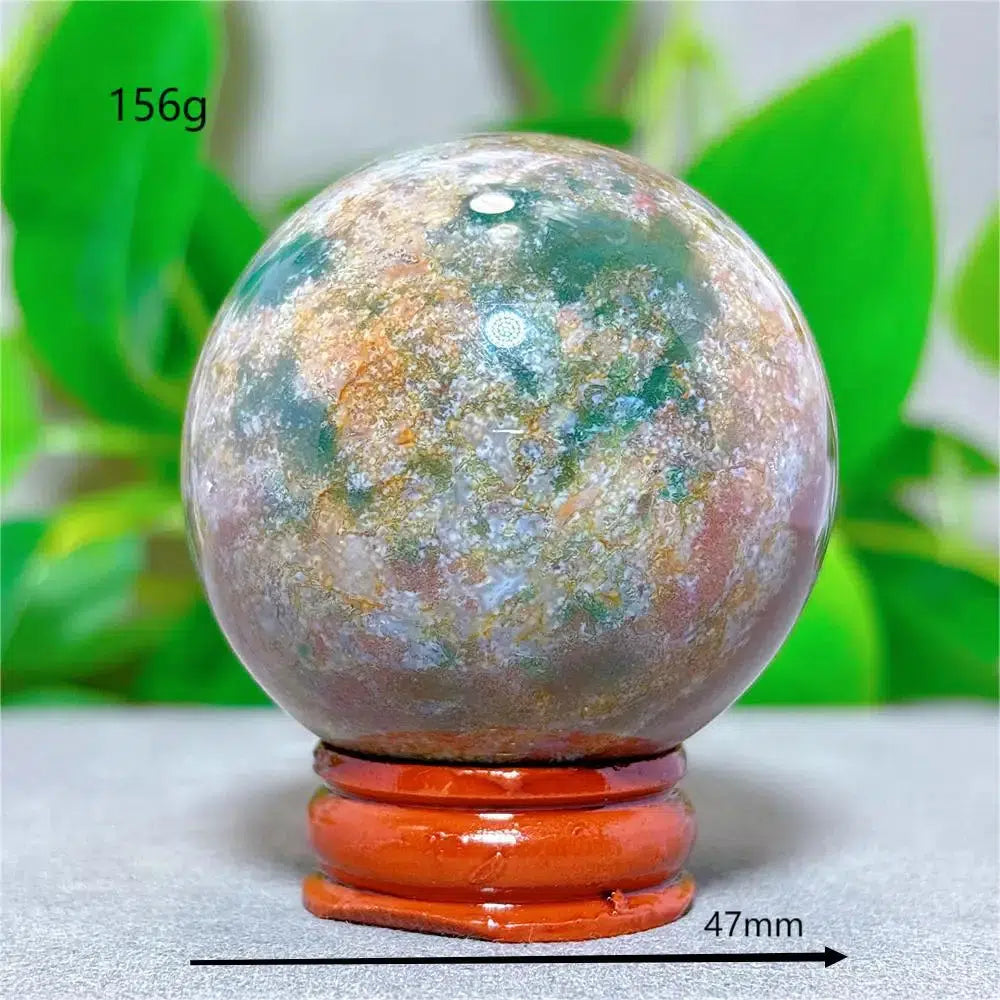 Ocean Jasper Sphere + Stand