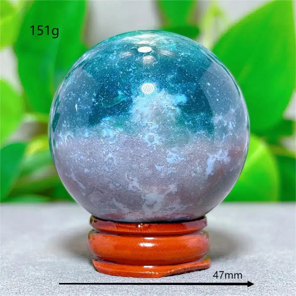 Ocean Jasper Sphere + Stand