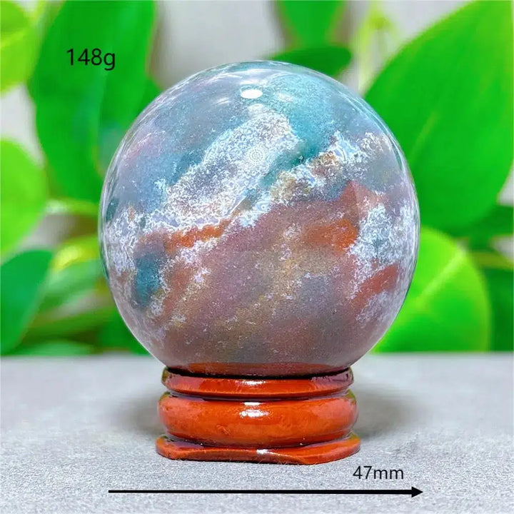 Ocean Jasper Sphere + Stand