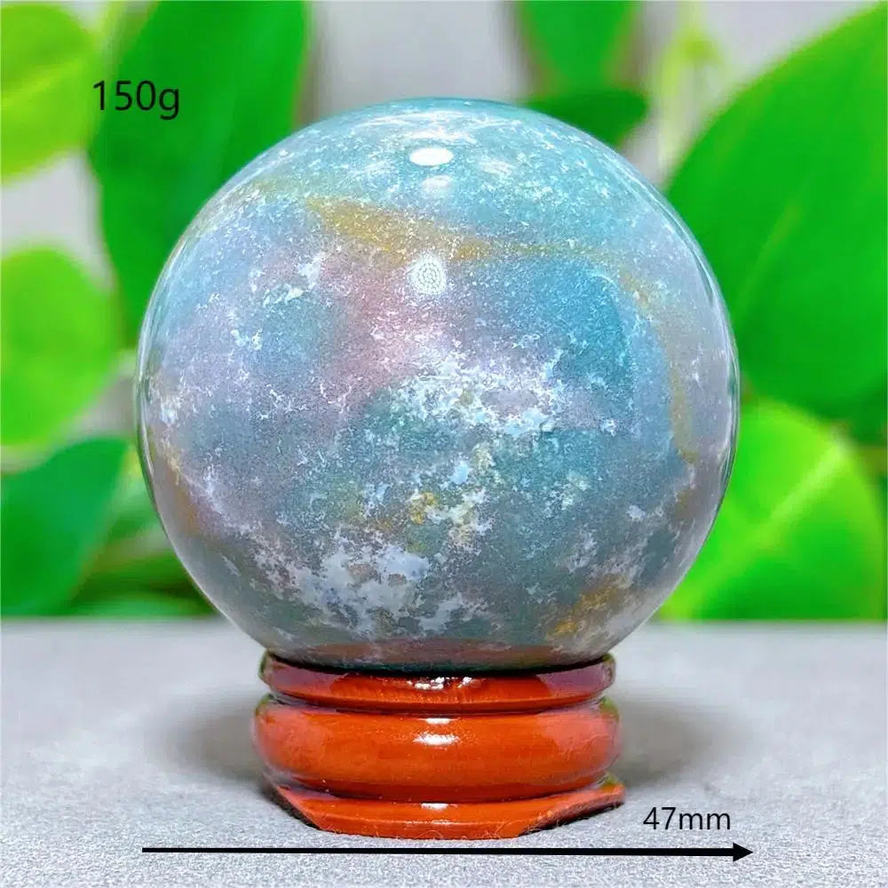 Ocean Jasper Sphere + Stand