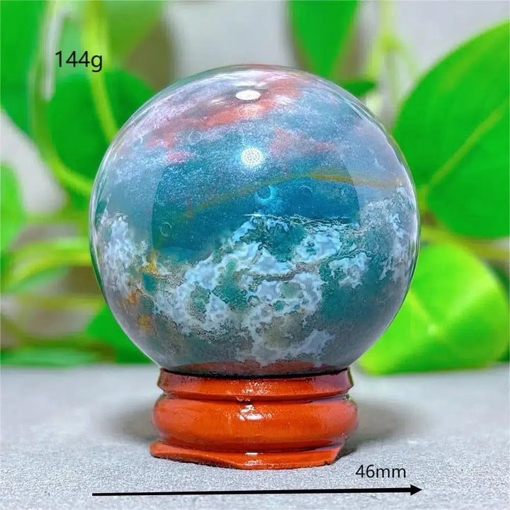 Ocean Jasper Sphere + Stand