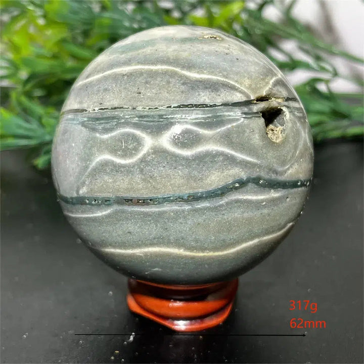 Ocean Jasper Sphere + Stand