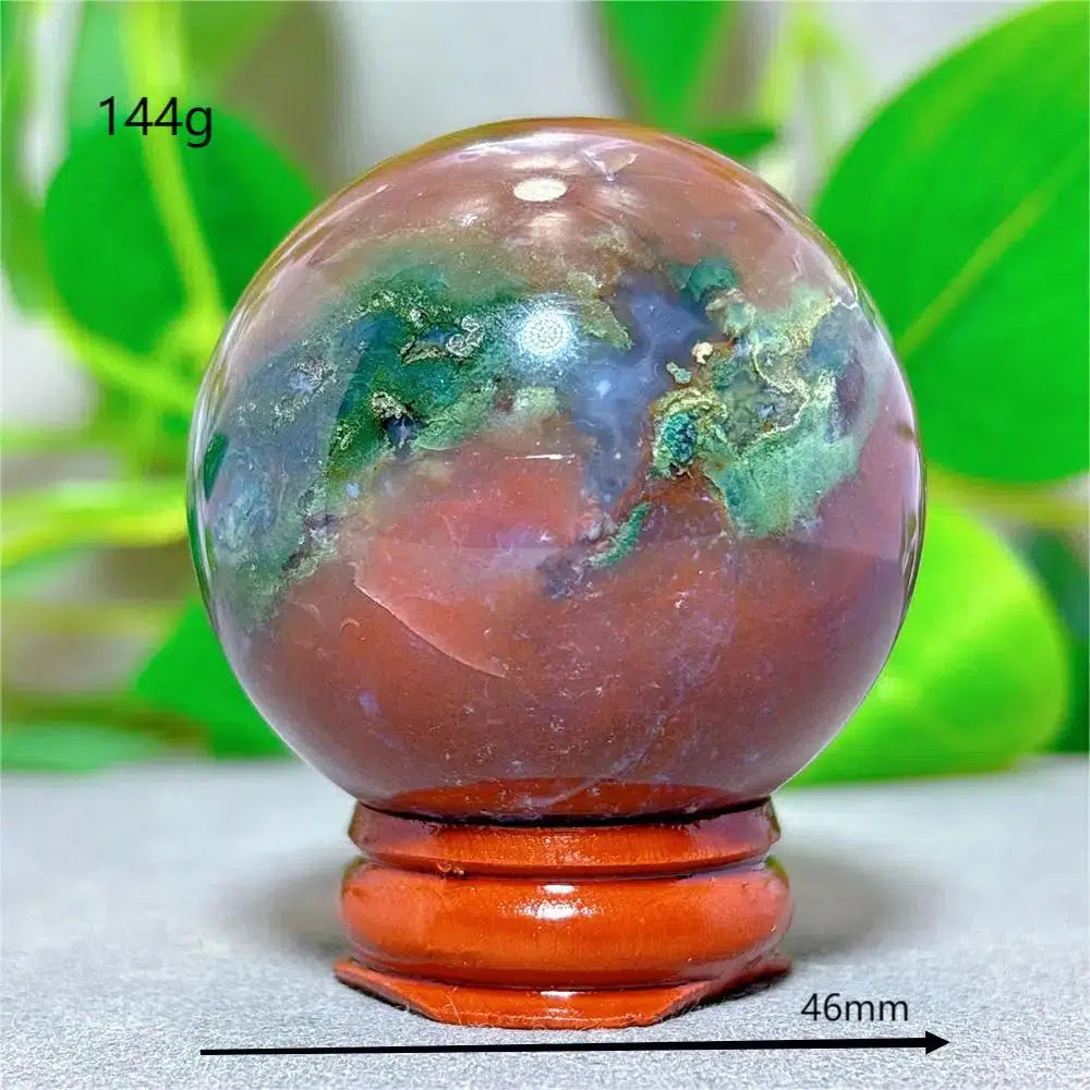 Ocean Jasper Sphere + Stand