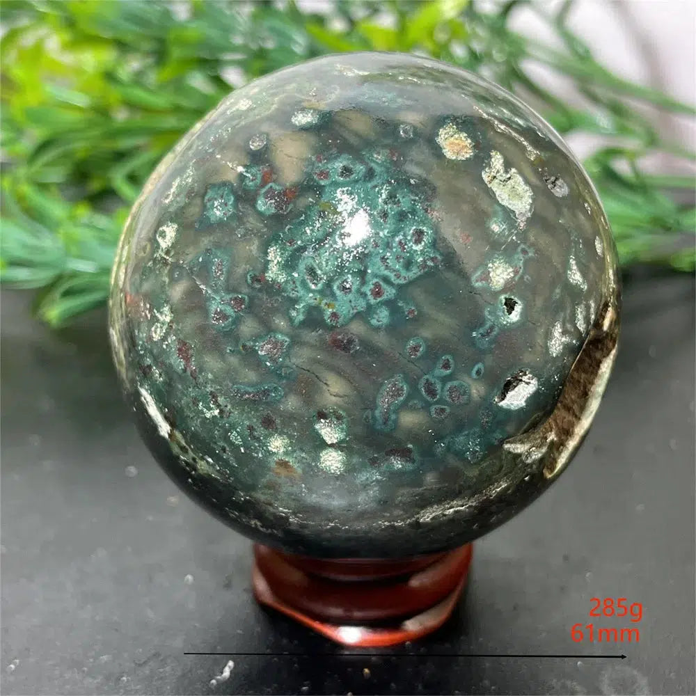 Ocean Jasper Sphere + Stand