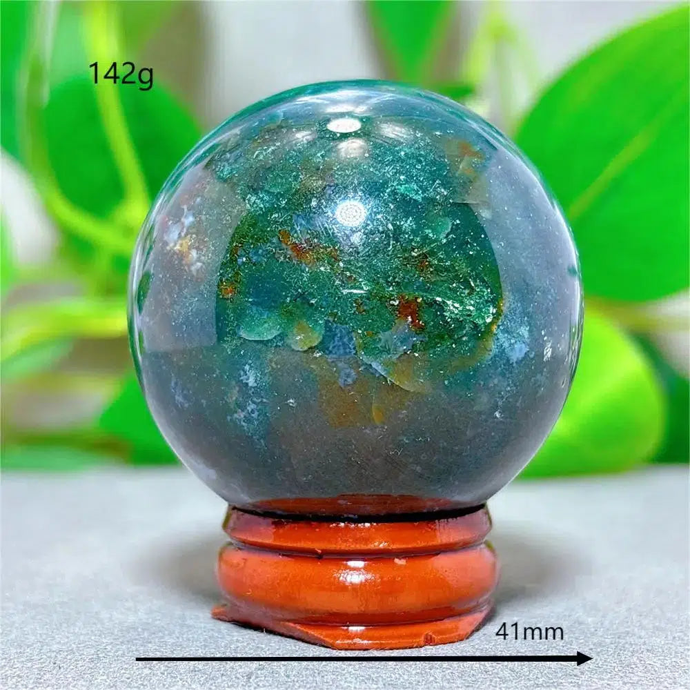 Ocean Jasper Sphere + Stand