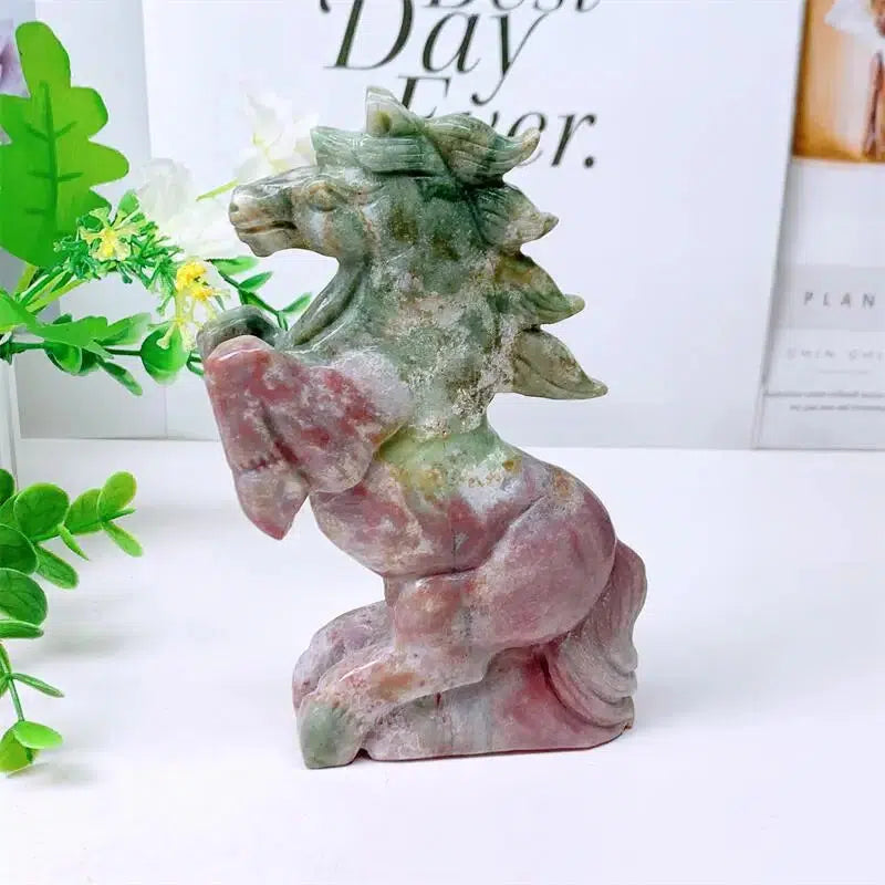 Ocean Jasper Stallion Carving