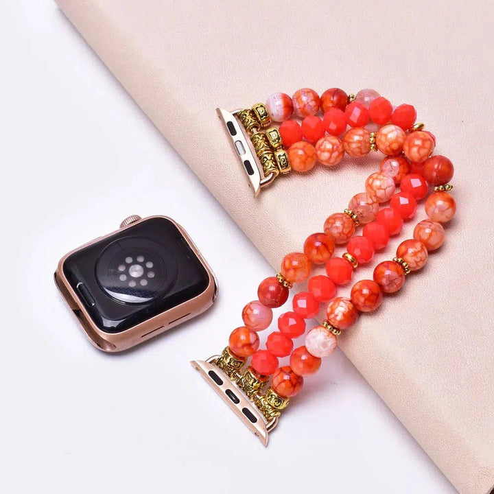 Orange Onyx Crystal Apple Watch Band