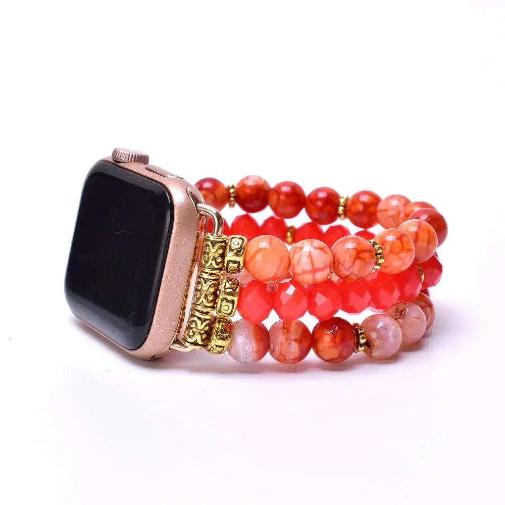 Orange Onyx Crystal Apple Watch Band