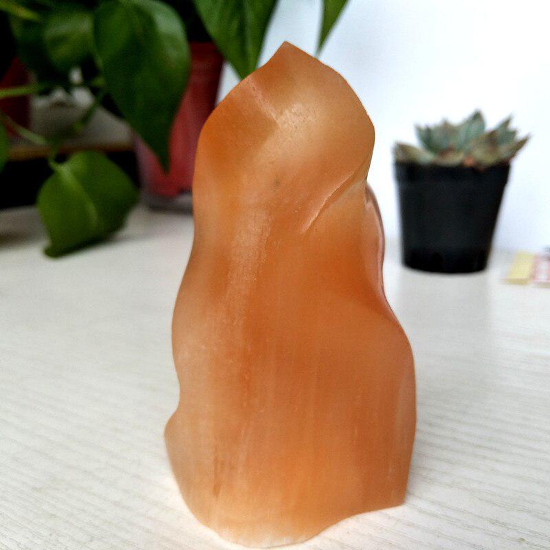 Orange Selenite Crystal Flame