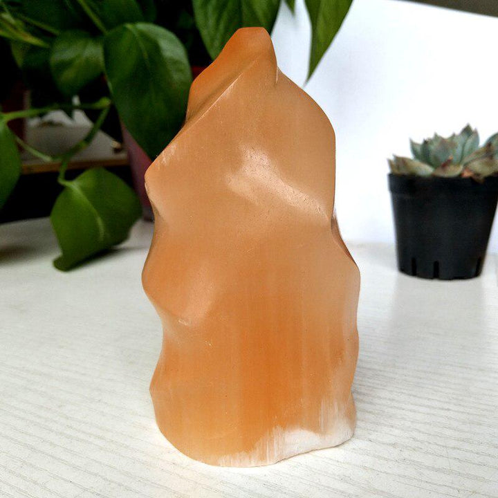 Orange Selenite Crystal Flame