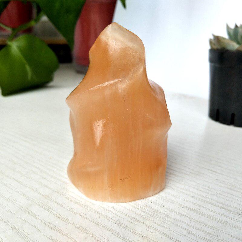 Orange Selenite Crystal Flame