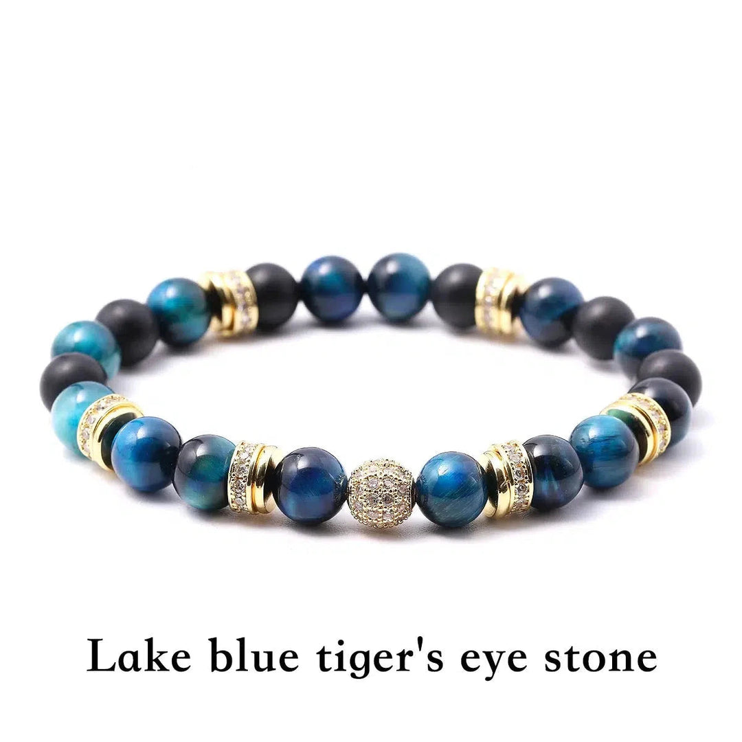 Peacock Blue Tiger Eye Bracelet