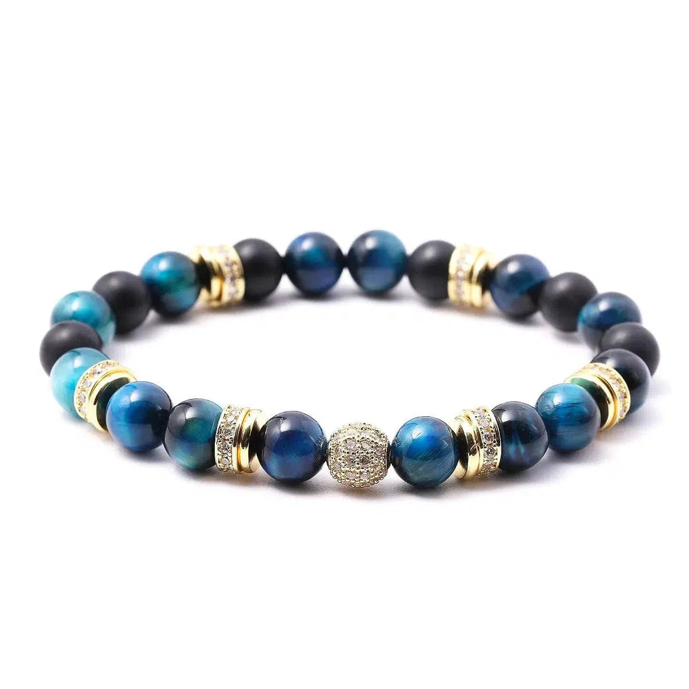 Peacock Blue Tiger Eye Bracelet