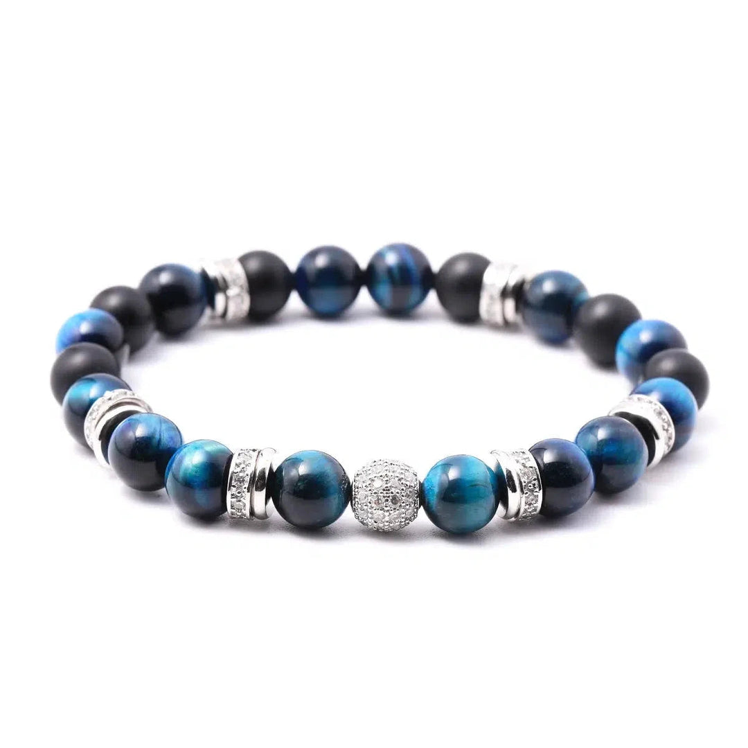 Peacock Blue Tiger Eye Bracelet