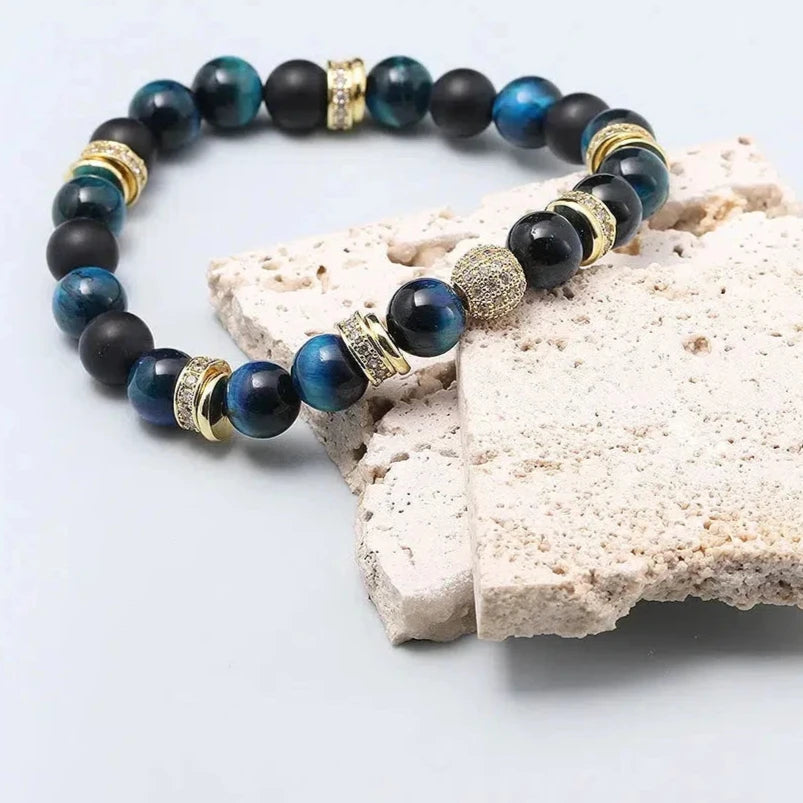 Peacock Blue Tiger Eye Bracelet