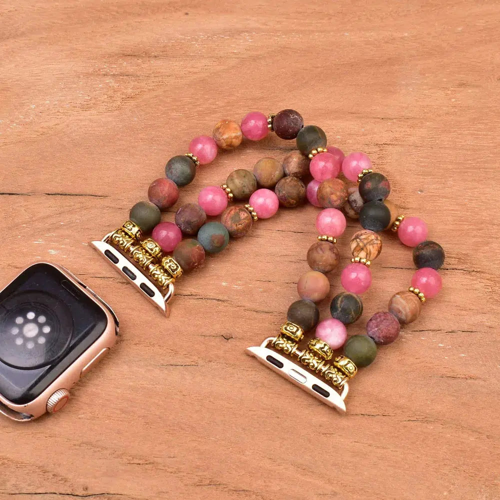 Picasso Pink Jasper Apple Watch Band